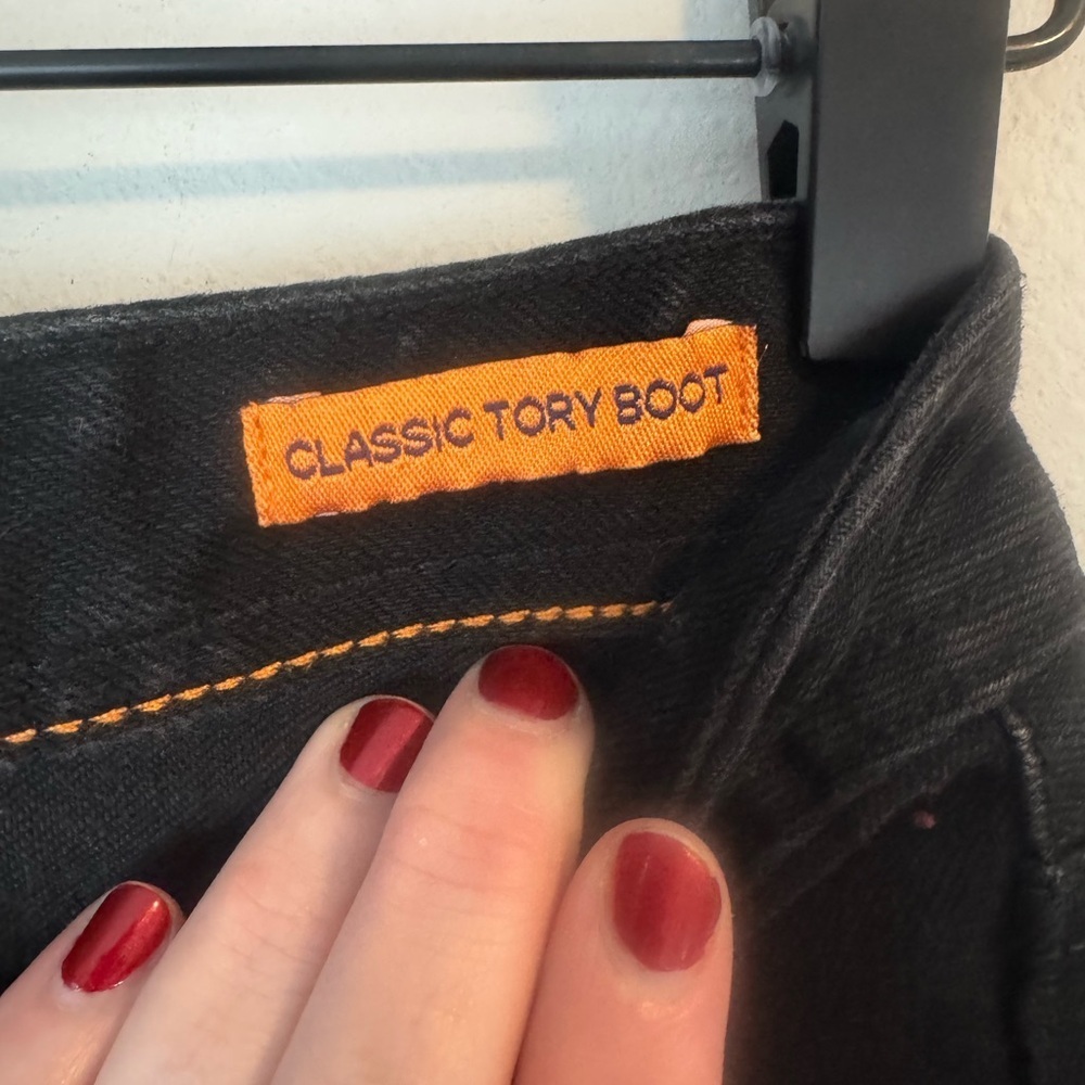 Tory Burch Women’s Bootcut Jeans in Black - Picture 6 of 6